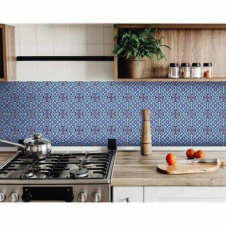 GFANCY FIXTURES 8 x 8 in. Blue Bali Removable Peel & Stick Tiles GF3102043